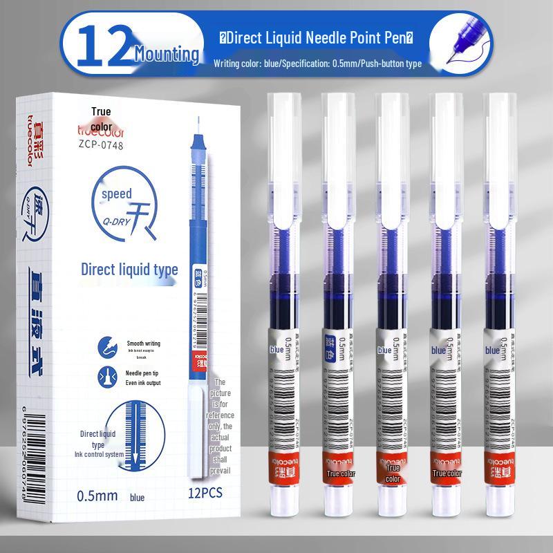 Quick-Dry Large Capacity 0.5mm Black Gel Rollerball Pen 0.5mm