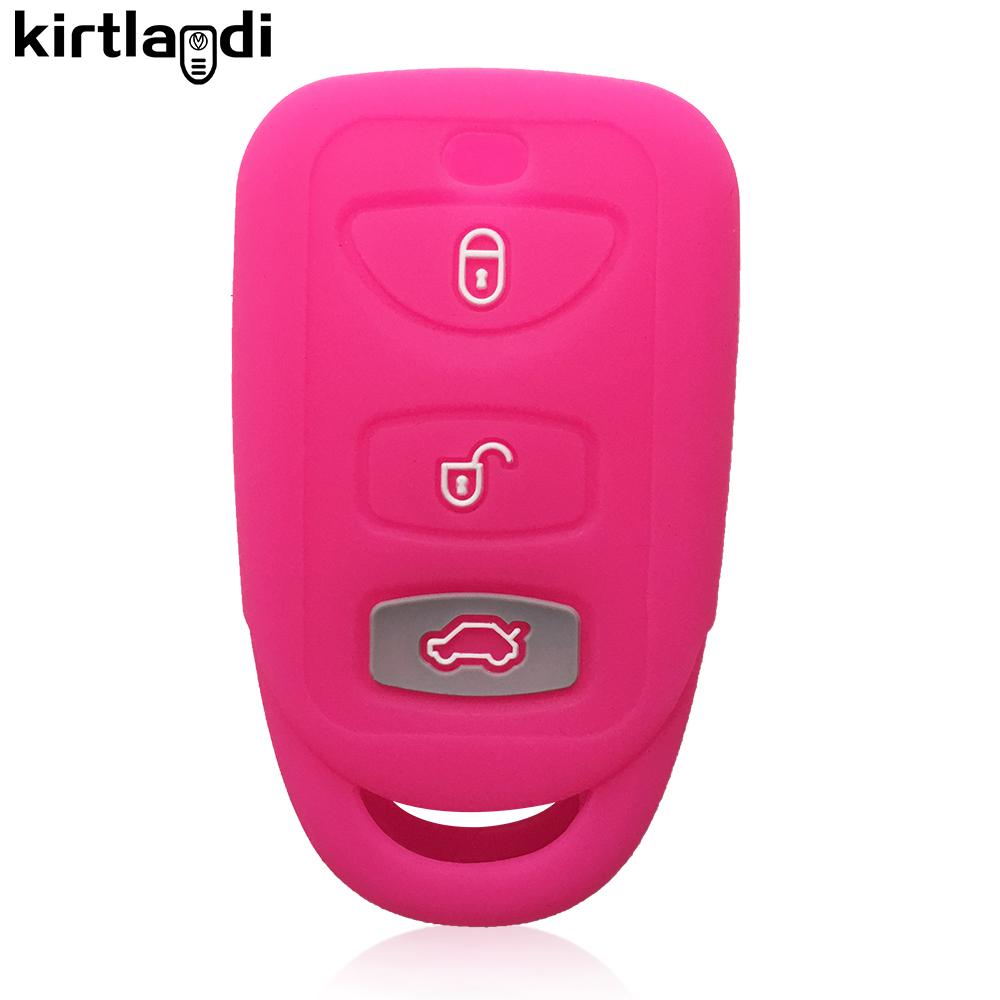 Silikonový obal držák na klíče od auta pro Kia Magentis Carens Sonata sorento rio soul forte pro Hyundai Tucson accent Santa Fe Avante