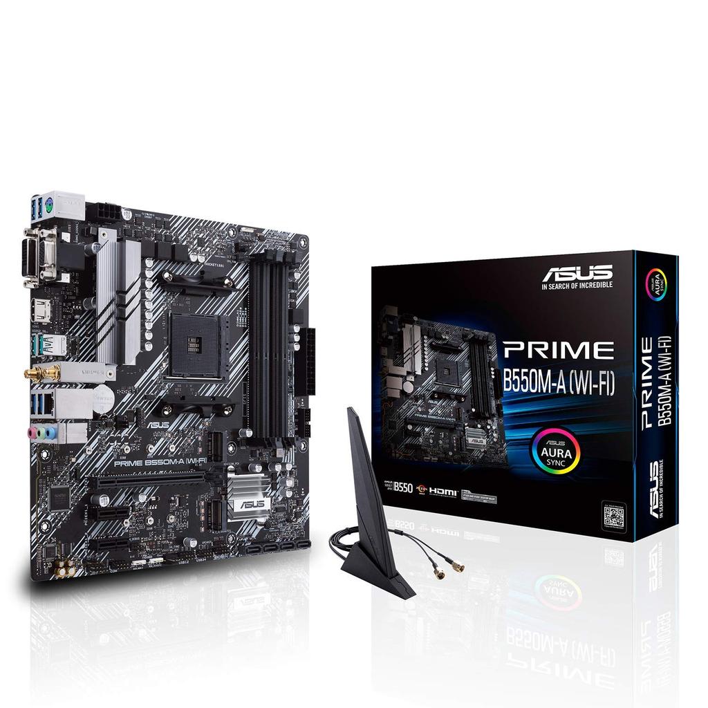 ASUS AMD B550 AM4 Compatible Motherboard PRIME B550M-A (WI-FI) [MicroATX]