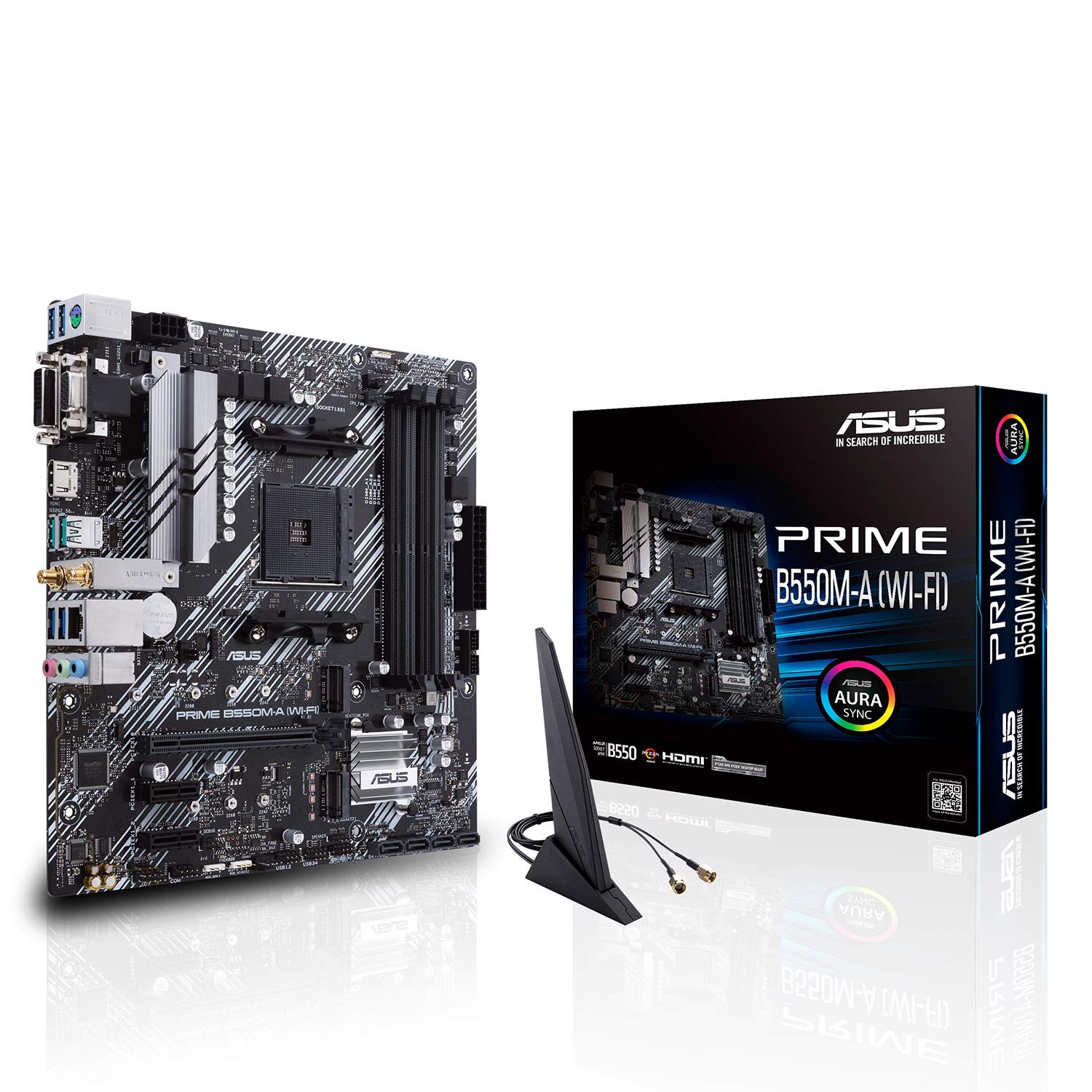 

ASUS AMD B550 AM4 Compatible Motherboard PRIME B550M-A (WI-FI) [MicroATX]