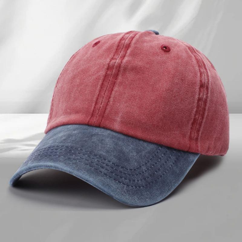 Washed cotton cap embroidery catering milk tea shop work cap duck tongue soft top baseball cap men