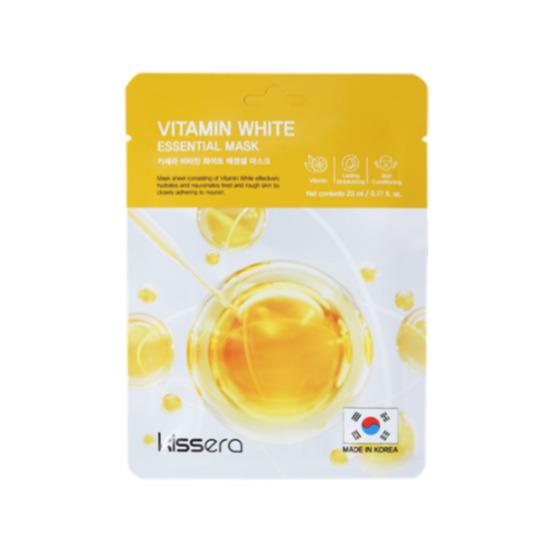 Kissera Vitamin White Essential Mask Pack Brightening & Moisturizing Sheet Mask 23ml x 10pcs