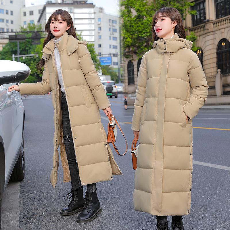 Korean Style Long Over-the-Knee Women's Thickened Winter Down Coat