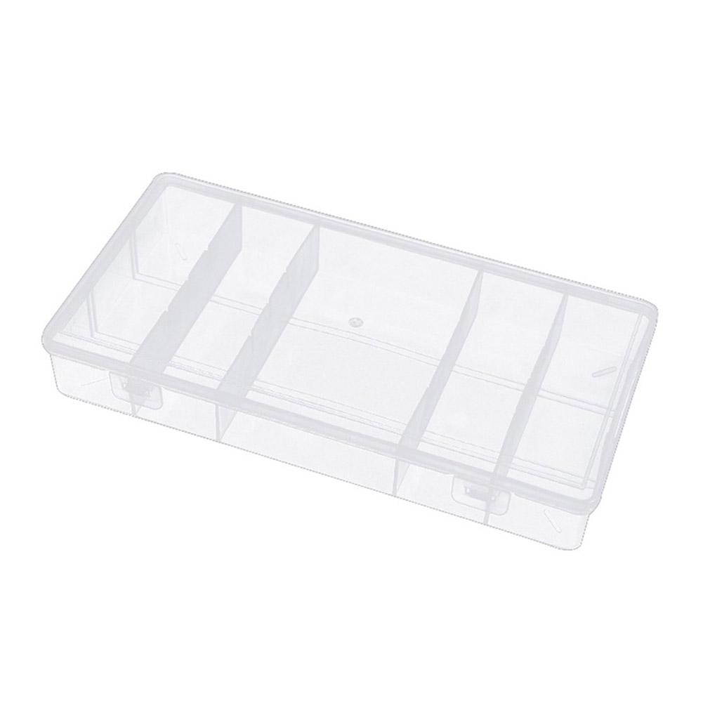 

Прозрачный с крышкой прямоугольный вертикальный органайзер для хранения ресниц с 5 отделениями Инструмент для макияжа S5M4 transparent-1pcs
