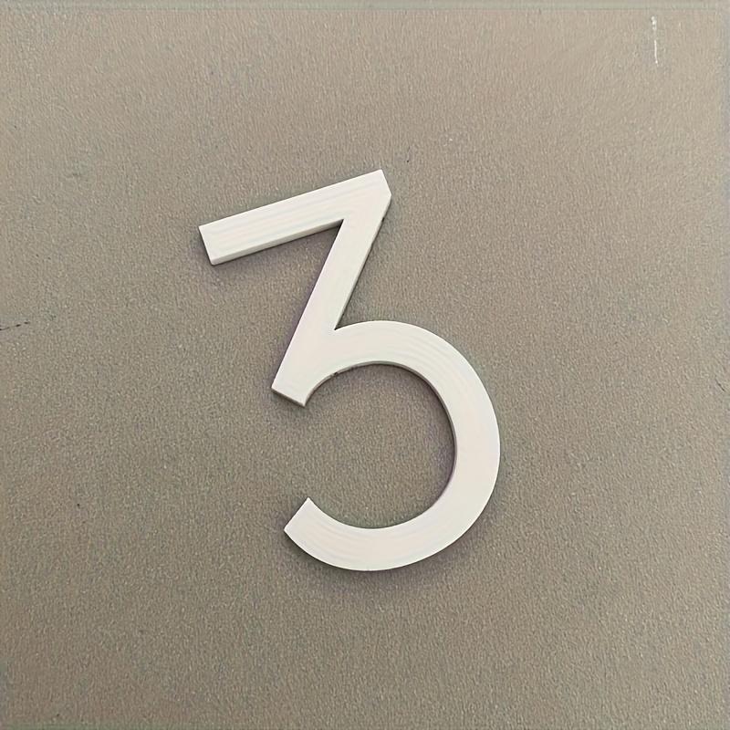 1pc Modern Black Self-Adhesive Acrylic House Number 7 - Easy Install, No Battery Required, Plastic Surface Mount Address Sign for Home