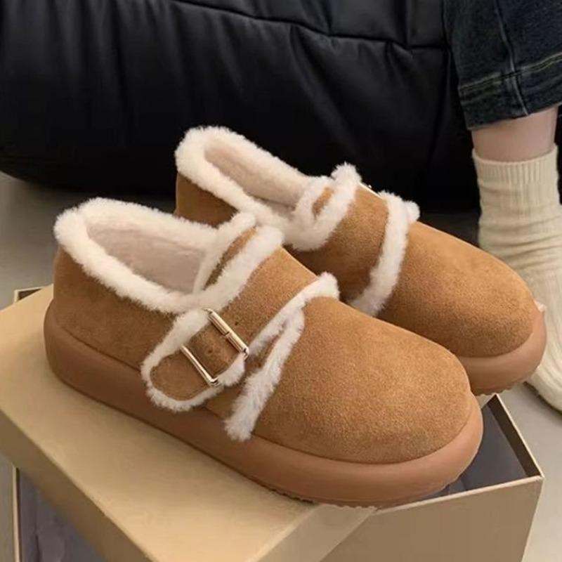 Women's Winter Velvet Outer Wear Thick-soled Warm Snow Cotton Shoes New Versatile Fluffy Shoes
