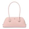 Petra Lettering All Over Gold Hardware Coated Canvas and Polyester Shoulder Bag Medium Women's Powder Blush