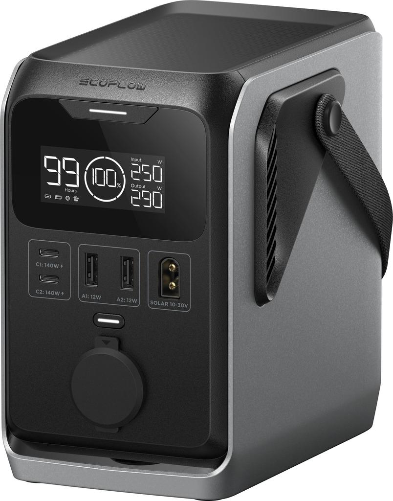 Station électrique portable - ECOFLOW - Trail 300 DC - 288 Wh - WiFi - 4 ports USB-C/USB-A - Lampe intégrée