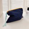 Plaid Makeup Bag Large Capacity Cotton Zipper Pouch Travel Clutch Cosmetic Organizer Storage for Women Girls