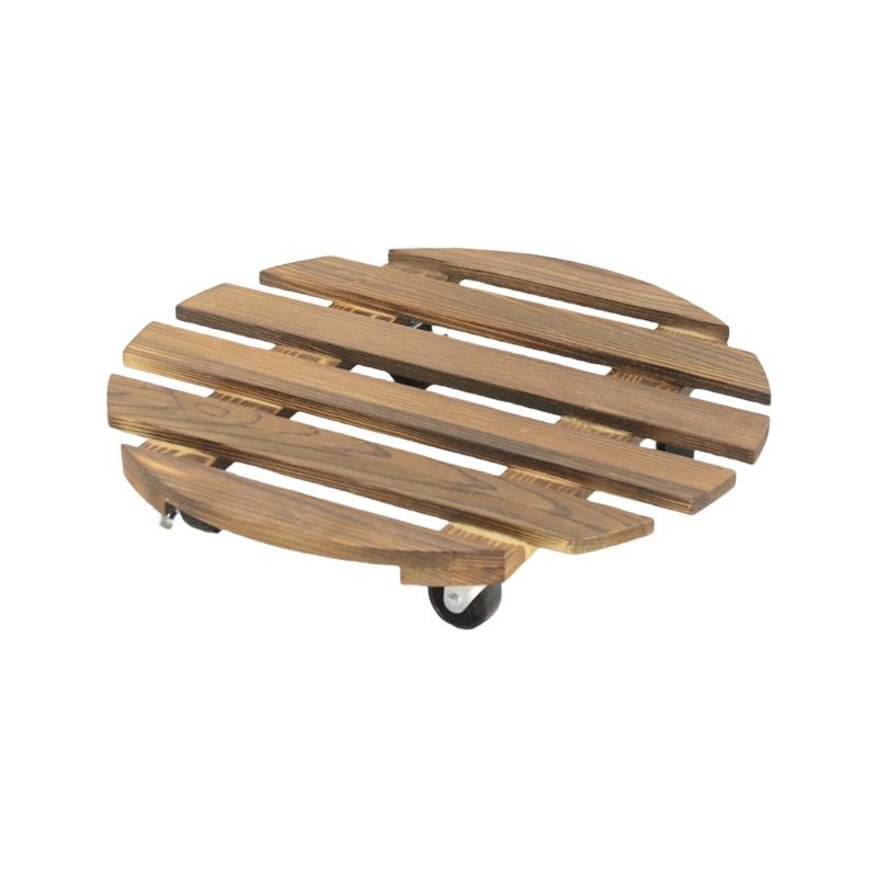 Wood Plant Stand with Wheel Heavy Duty Rolling Plant Stand Plant Rollers Strong Plant Rollers Stand Base Rolling Tray