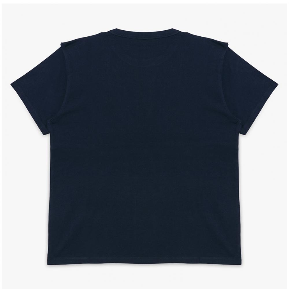 MaiSon KitSune Lw00105kj0008 P476 Fox Head Patch Women S Short Sleeve Tee