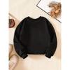 Kids Sweatshirt Crew Neck Sweatshirt, Casual with Alphabet Pattern, Loose Fit Long Sleeve Pullover for Daily Wear