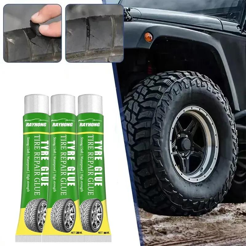 Black Strong Tyre Repair Glue Instant Liquid Rubber Glues Wear-resistant Rubber Non-corrosive Adhesive Glue Car Tools
