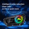 Bluetooth Motorcycle Helmet Headsets Wireless Communication Riding Earphones BT 6.0 FM Radio LED Display TF Card Support