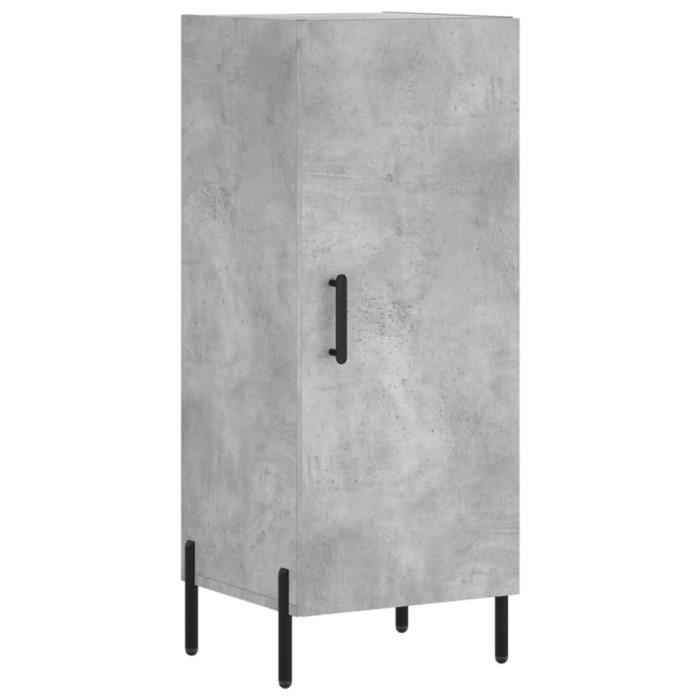 VidaXL Buffet Gris béton 34,5x34x90 cm Bois d'ingénierie 828552