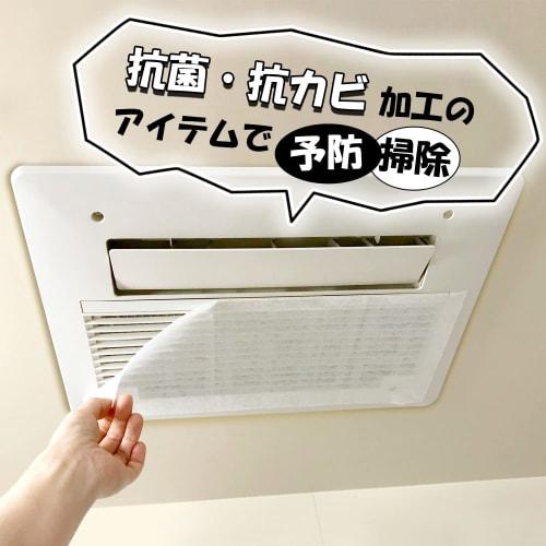 Toyo Aluminum Echo Products Quick-Stick Dust Removal Filter for Bathroom Dryers, 2-Piece, White, 170mm X 20mm X 190mm