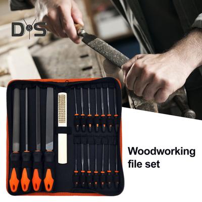 Holzbearbeitungsfeilen-Schnitzwerkzeug-Set, Feilen aus Kohlenstoffstahl, kompaktes, tragbares, multifunktionales Metall-Holzfeilen-Raspel-Set