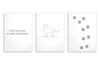 Wall Paintings Posters Black and White Line Art with Frame Set for Living Room Cat