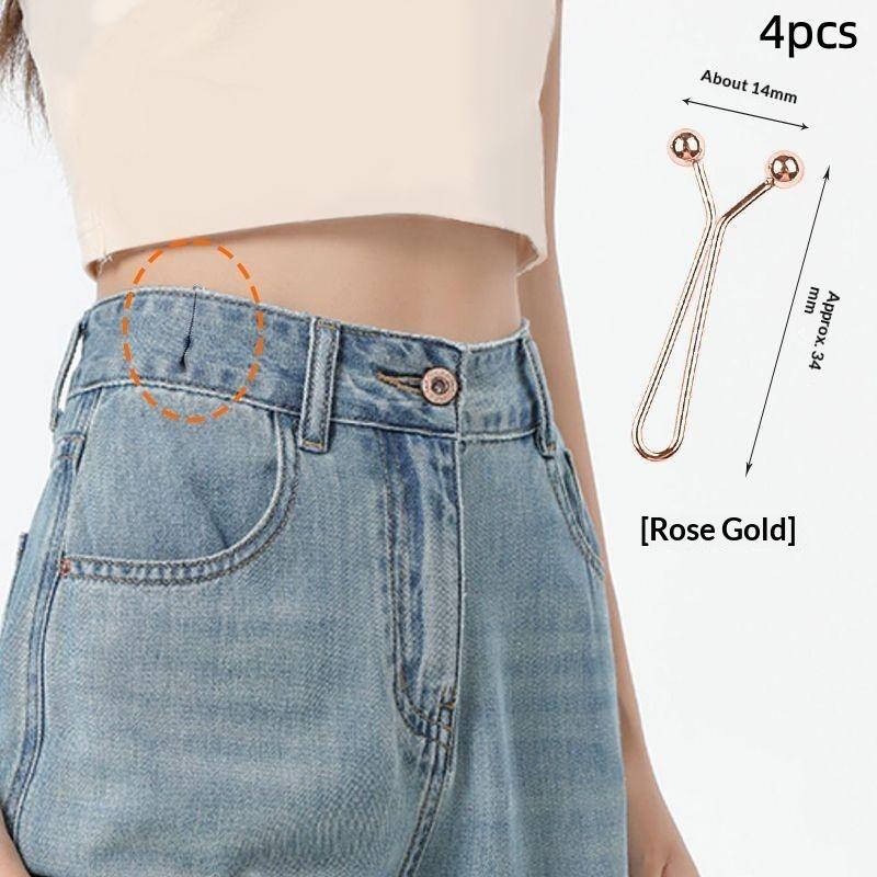 4Pcs Multi-Purpose Polished Iron Garment Clips, Secure Fastening & Stylish Decorative Accessory