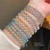 Crystal Mesh Cross Wrap Bracelet With Elegant Design For Female Office Wear