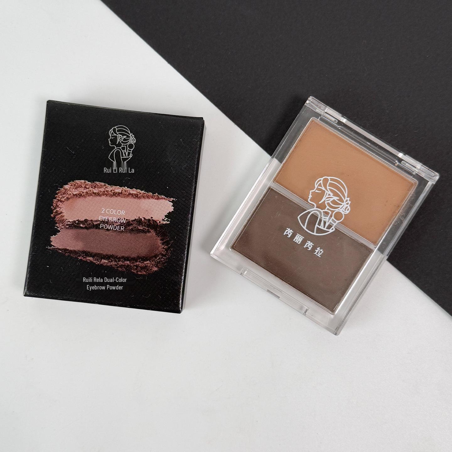 Двухцветные тени для бровей: Светло-коричневый и Темный кофе, Водостойкий, Стойкий к смазыванию, Долговечный, 3D-контуринг для естественных диких бровей 9g