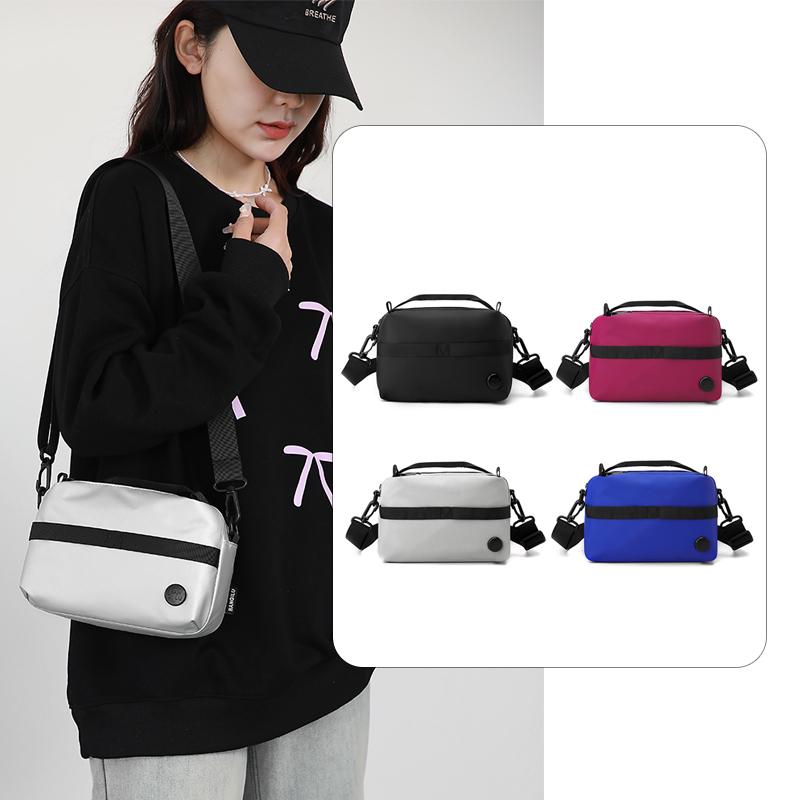 Men's Sports Crossbody Bag Multi-Pocket Small Square Bag Women Solid Color Shoulder Bag