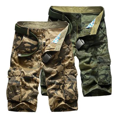 Pantalones cortos Cargo, cintura elástica a la moda, pantalones cortos transpirables para el sudor, pantalones cortos de pesca para caza al aire libre para hombre, pantalones cortos de verano, ropa diaria