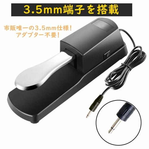 Longeye Digital Piano Damper Pedal, Foot Pedal, Sustain Pedal, Polarity Switchable, 3.5mm to 6.35mm Adapter Included