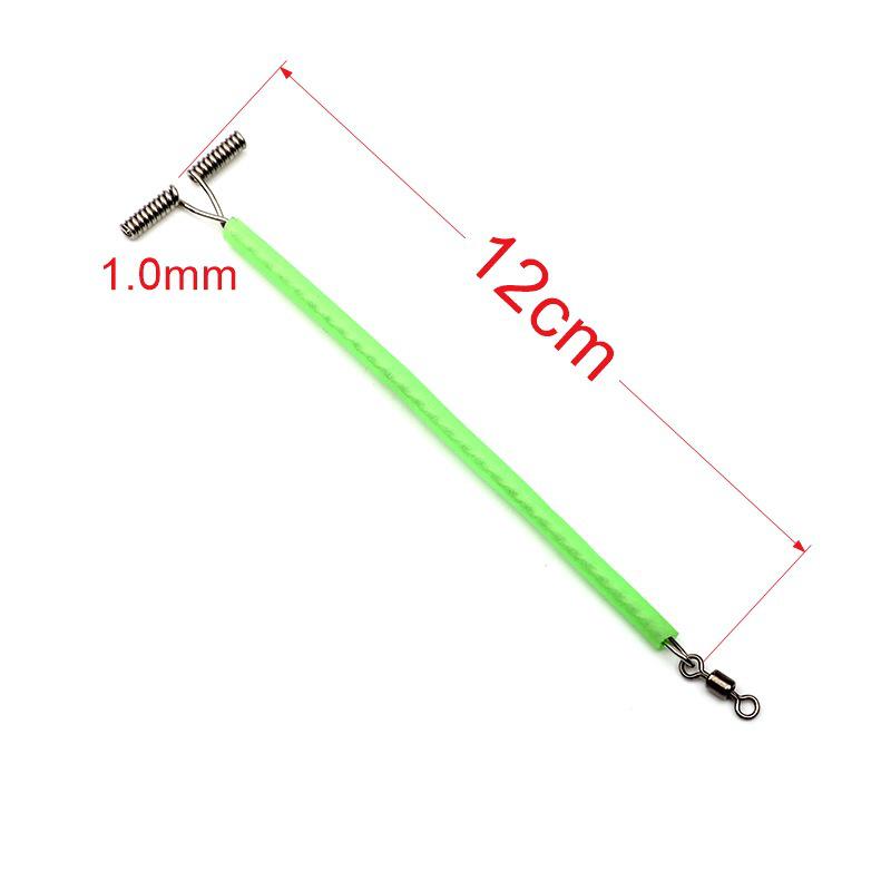 Single-Arm Luminous Swivel Fishing Rod with Twisted Steel String Hooks