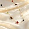 Women's Natural Stone Necklace Imitation Pearl Beads Chain Stainless Steel Necklaces Elegant Boho Jewelry Gifts