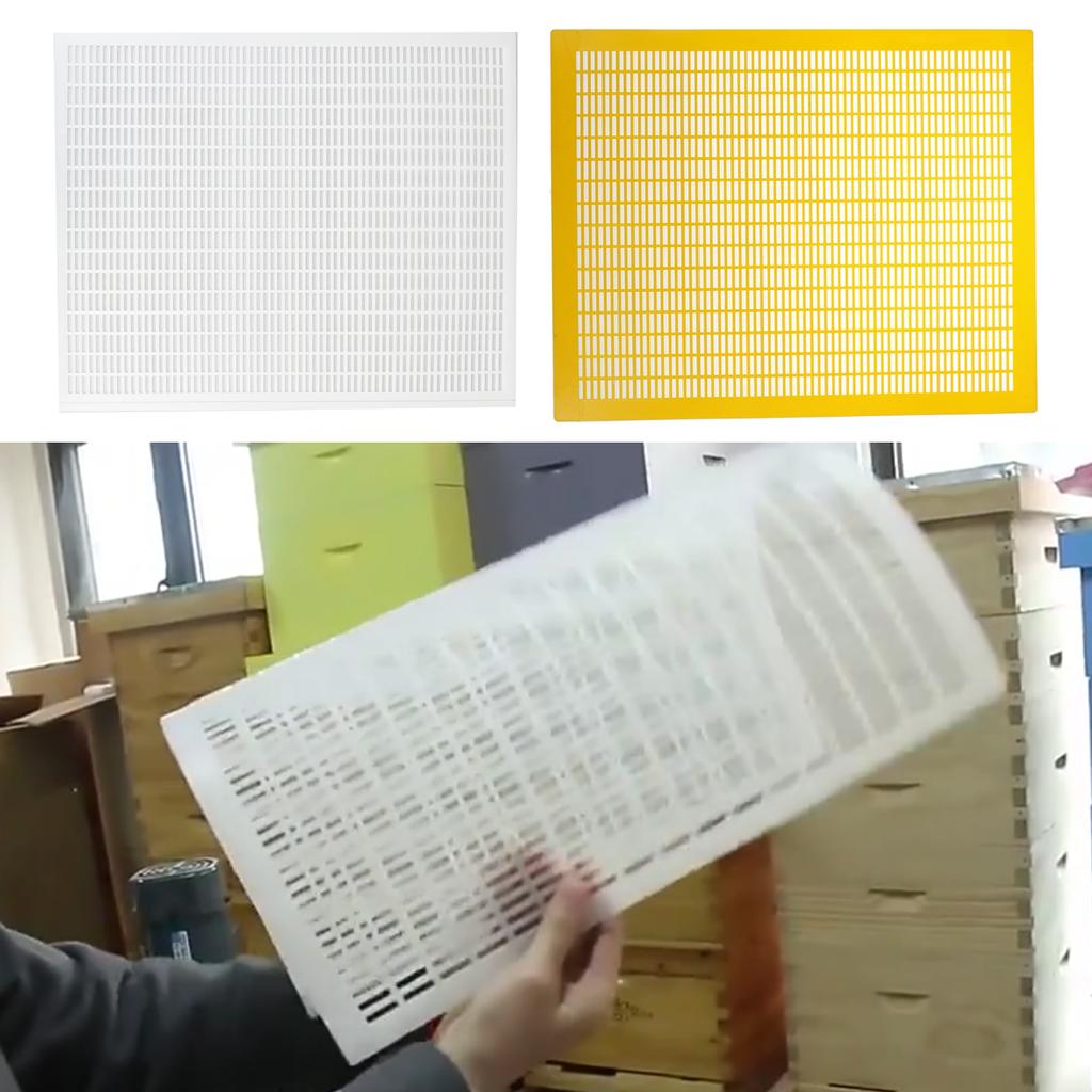 1/3Pcs Queen Bee Partitions with 10 Frames That Can Be Trimmed To Separate Queen Bees White/Yellow Beekeeping Beehive Partitions