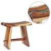Day and Night - Day and Night Stool Made of Solid Saman Wood and Polyresin
