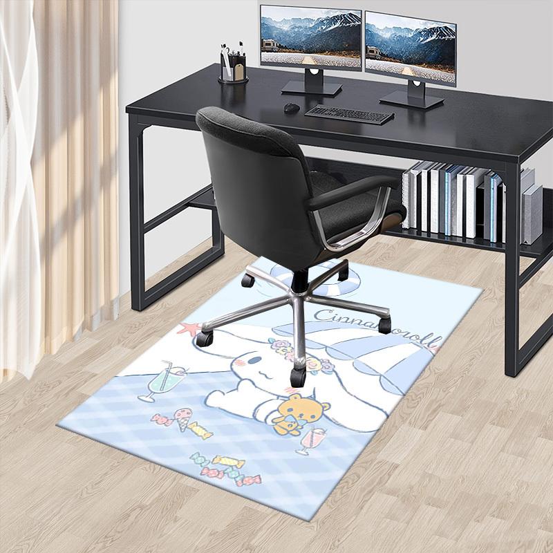 

Cinnamoroll Anime Cartoon Design Chair Mat Non-Slip Carpet for Office Home Decoration Living Room Bedroom Game Room Dormitory Universal Seasonal Gift. 60cm by 90cm