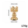 European Retro Hollow Crown Wrought Iron Candlestick Set - Wedding Decoration