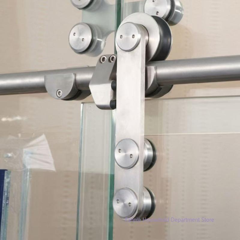 Glass sliding door hanging wheel sliding door hanging roller stainless steel 304 glass door hardware accessories Satin(SSS)