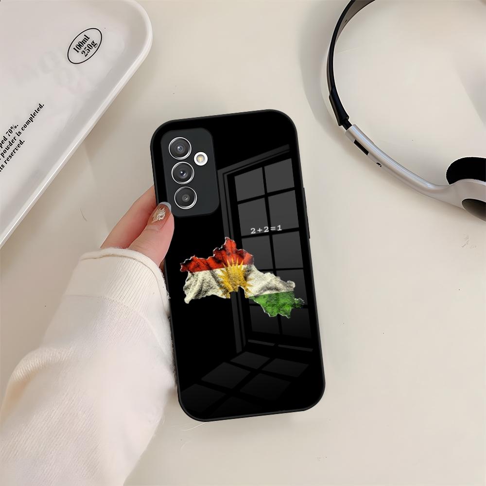 Kurdistan Flag COOL Logo Phone Case Glass For Samsung S24 S26 S23 S20 S25 S21 S22 Ultra Fe Plus A05 A06 A16 A26 A36 A56 Coque