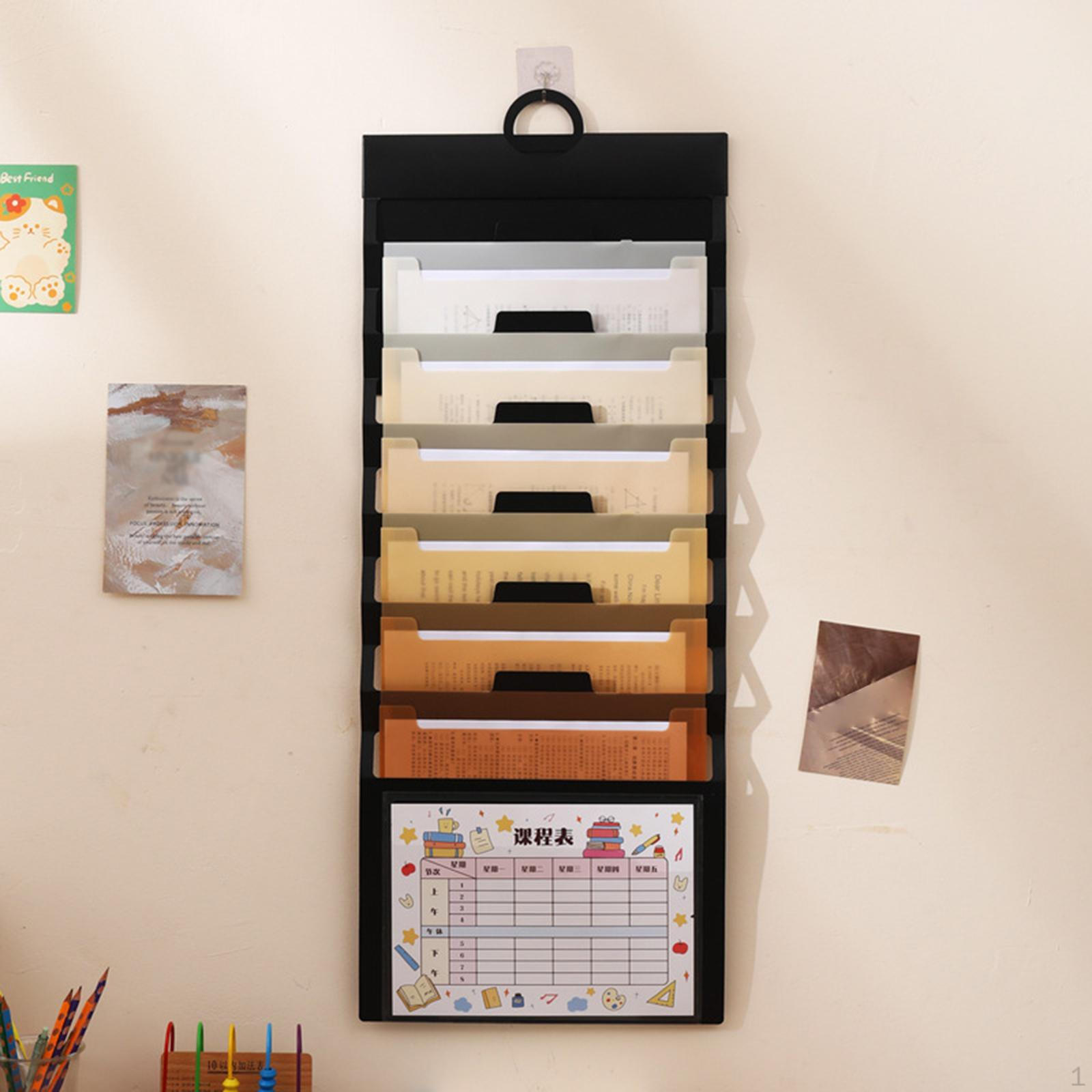 Подвесной настенный органайзер для документов расширяемый 6-уровневый держатель для документов для офиса orange 1533₽