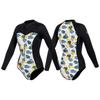Summer Women 2MM Neoprene Bikini Wetsuit Long Sleeve Free Scuba Diving Suit Sun-proof Surfing Snorkeling One Piece Swimwear
