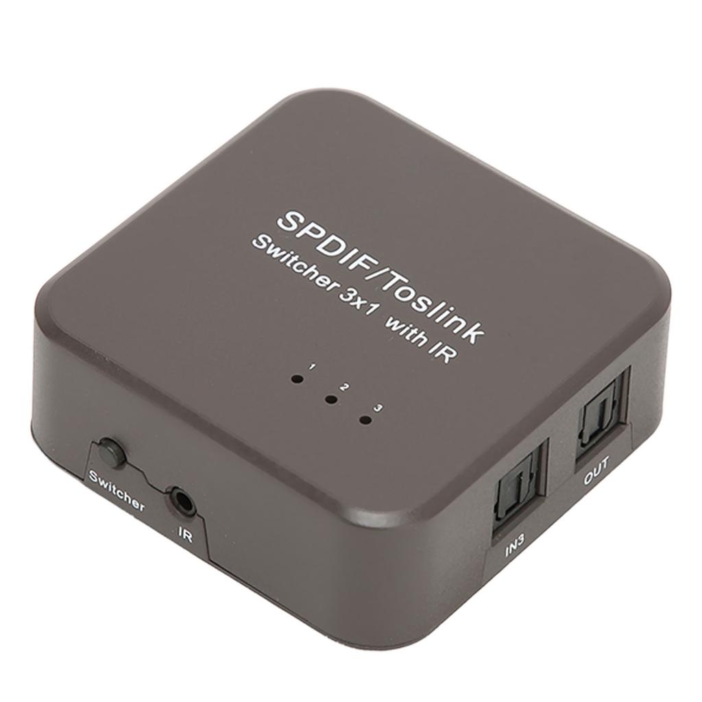 Digital Optical Sound Switch 3 in 1 Out Digital SPDIF Sound Splitter with Remote Control