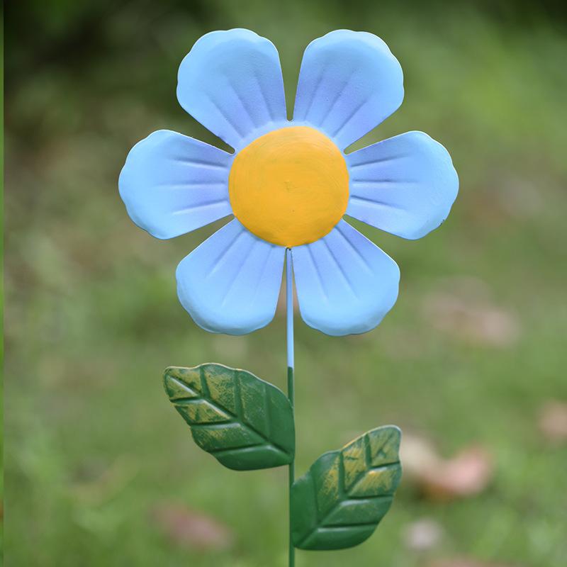 1 Stück Outdoor Garten Dekorative Ornamente Metall Eisen Sonnenblume Sonnenblume Bodenstecker