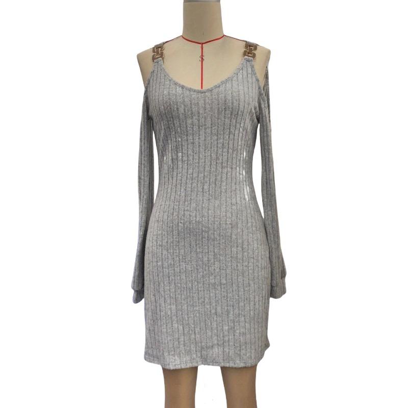 Elegant and Intellectual Style Women's Dress Autumn and Winter High Waist V-neck Short Dress