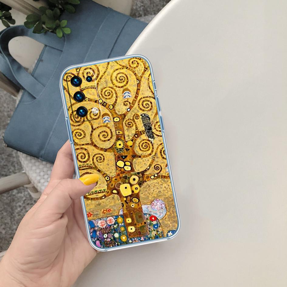 MY14 Gustav Klimt Transparent Phone Case for Motorola Moto G40 G04 G05 One Ace Action  Fusion + Plus Hyper Macro Vision Zoom