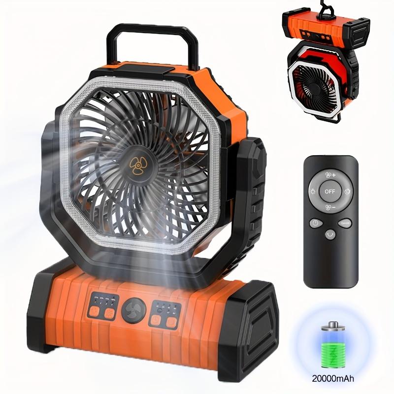 20,000Mah Portable Fan for Outdoor Camping, USB Rechargeable Fan Ideal for Fishing, Compact Tent Fan for Camping, Suitable for Outdoor And Indoor Use