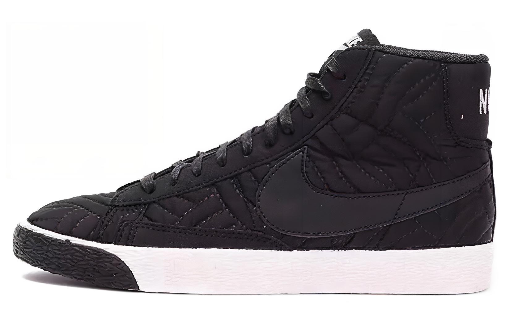 

Nike Blazer Mid Premium Cushioning, Wear Resistant Mid top Skateboard Shoes GS Black White 857664-001 36