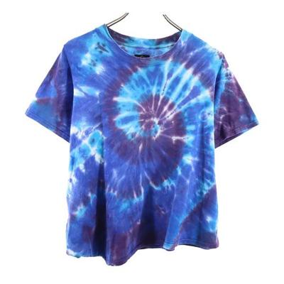Wyprodukowano w Japonii Tie-dye Asymetryczny Krótki rękaw asymetria T-shirt Kobiety Używany