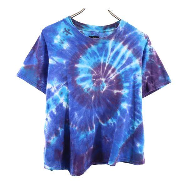 Needles Made In Japan Tie-dye Asymmetrical Short Sleeve Asymmetry T-shirt Women Used