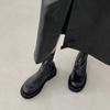 Womens Boots Spring\Autumn Round Head Thick Sole Elastic Boot New Pine Cake Bottom Breathable Chelsea Women Platform Shoes Women