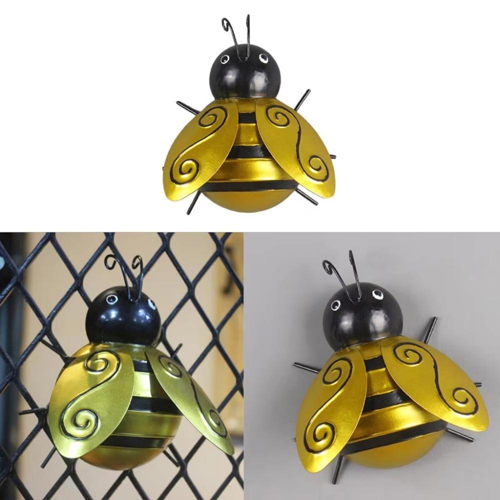 Cartoon Bee Wall Art Ornaments Unique Little Bee Statue Funny Wall Hanging Sculpture Home Decor