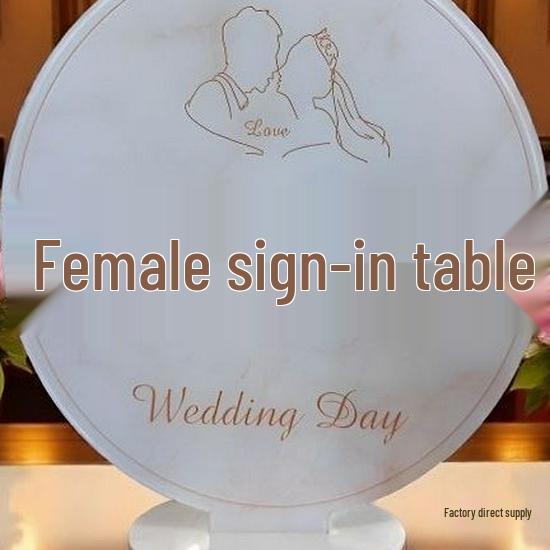 Acrylic Creative Chinese Wedding Sign-In & Reception Gift Card