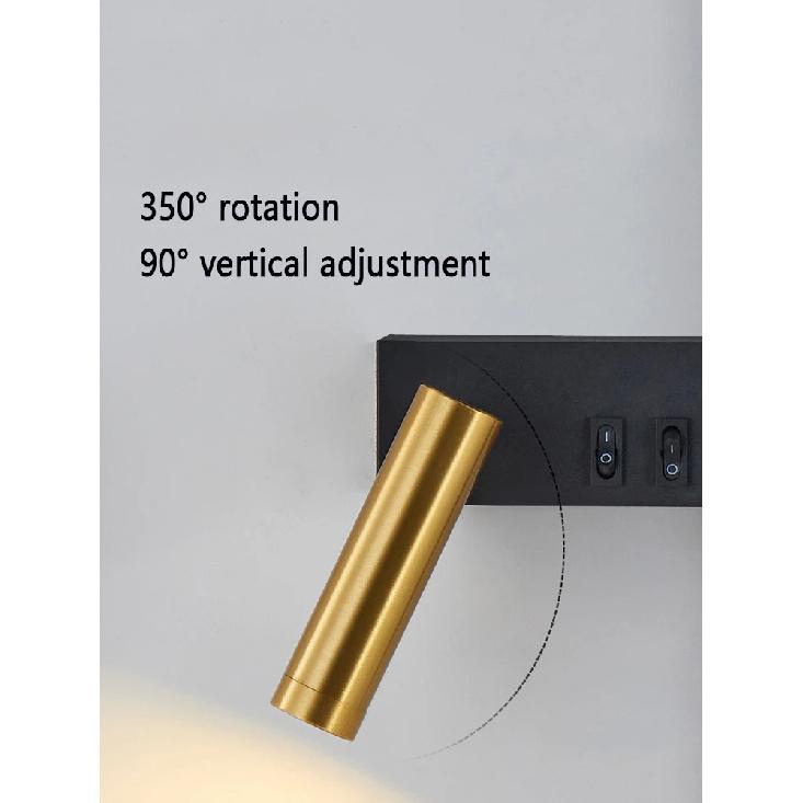 New Reading With Switch Minimalist Wall Lamps Bedroom Bedside Strip Lights Nordic 2023 Master Bedroom Line Background Wall Lamps